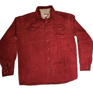 Wrangler Premium Quality WorkShirt  Long Sleeve Botton Down Men's Size Medium